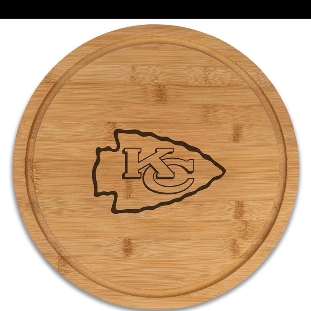 Kansas City Chiefs 13”Bamboo Lazy Susan by The Memory Company